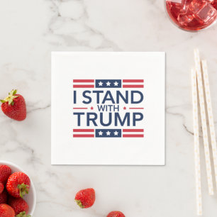 トランプ 2024 私はトランプを支持します 大統領を支持します スタンダードカクテルナプキン