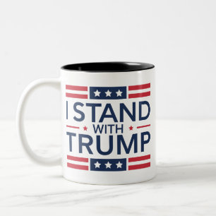 トランプ 2024 私はトランプを支持します 大統領を支持します ツートーンマグカップ
