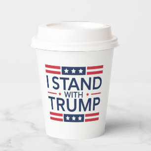 トランプ 2024 私はトランプを支持します 大統領を支持します 紙コップ
