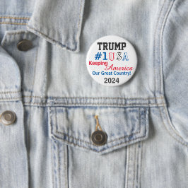 トランプ 2024 編集可能な名前と政党 缶バッジ