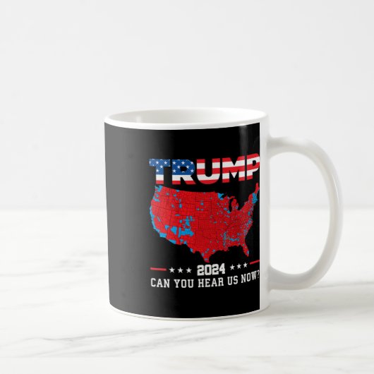 トランプ 2024 聞こえますか 2024年選挙の地図 コーヒーマグカップ (右)