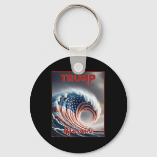 トランプ 2024 赤い波津波 アメリカ大統領選挙 投票 再 キーホルダー