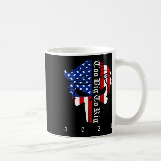 トランプ 2024 選挙は不正できない 保守 再選 コーヒーマグカップ (右)