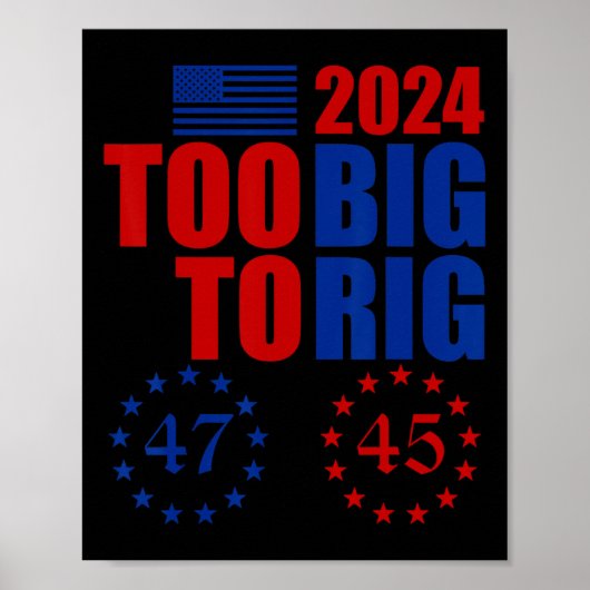 トランプ 2024 選挙は不正できない 保守 再選 ポスター (正面)
