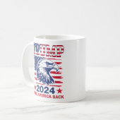 トランプ 2024 選挙、アメリカを取り戻せ コーヒーマグカップ (正面左)