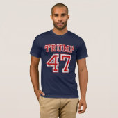 トランプ 2024 選挙 47 勝利 勝者 大統領 47 Tシャツ (正面フル)