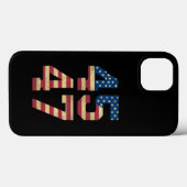 トランプ 2024 45 47 ヴィンテージ アメリカ国旗 レトロ 4547 Case-Mate iPhoneケース (裏面 (横))