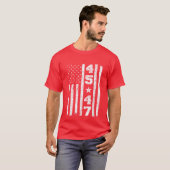 トランプ 2024 45 47 ヴィンテージ アメリカ国旗 レトロ 45 47 Tシャツ (正面フル)