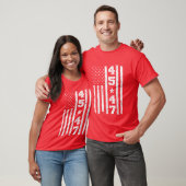 トランプ 2024 45 47 ヴィンテージ アメリカ国旗 レトロ 45 47 Tシャツ (ユニセックス)