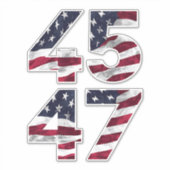 トランプ 2024 45 47 ヴィンテージ アメリカ シール (正面)