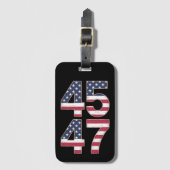トランプ 2024 45 47 ヴィンテージ ラゲッジタグ (正面縦)
