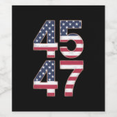 トランプ 2024 45 47 ヴィンテージ ワインラベル (シングルラベル)