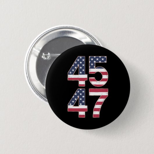 トランプ 2024 45 47 ヴィンテージ 缶バッジ (正面&裏面)