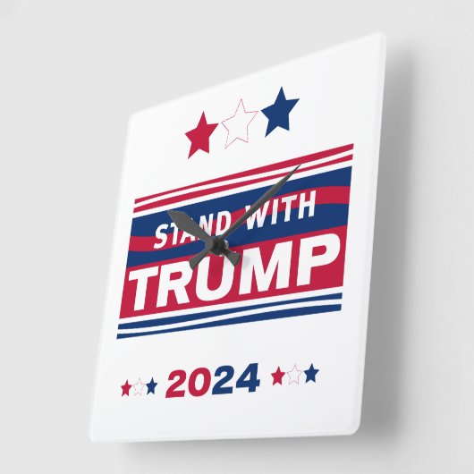 トランプ～2024～MAGA スクエア壁時計 (傾斜)