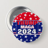 トランプ 2024 MAGA 缶バッジ (正面&裏面)