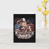 トランプ 2025年 新年 愛国 馬 トランプ アメリカ カード (黄色い花)