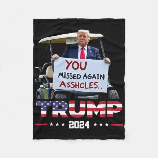 トランプ 2025 フリースブランケット (正面)
