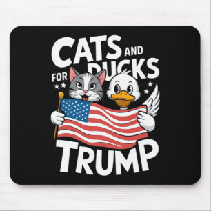 トランプ 2025 子猫とアヒル ドナルド・トランプ支持者 マウスパッド