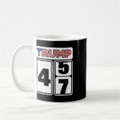 トランプ 2025 選挙 47 勝利 勝者 大統領 就任 コーヒーマグカップ (左)