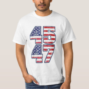 トランプ 2025 45 47 アメリカ国旗 US お父さんの家 Tシャツ