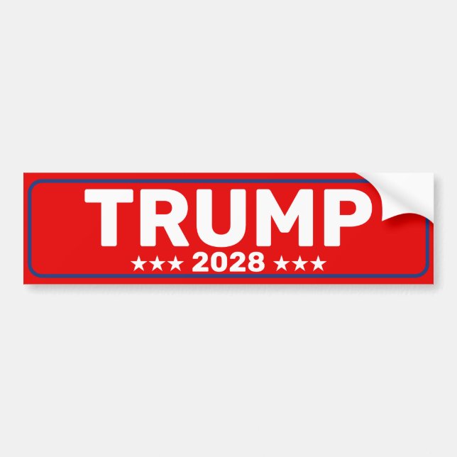 トランプ 2028 アメリカ大統領 バンパーステッカー (正面)