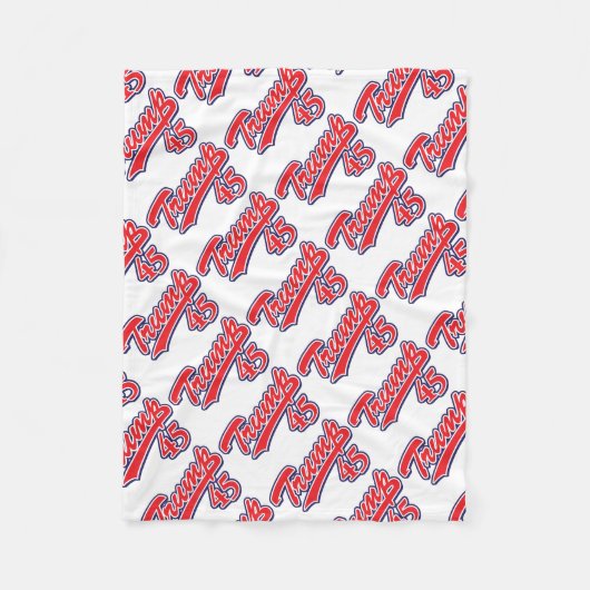 トランプ–45 – 赤 フリースブランケット (正面)