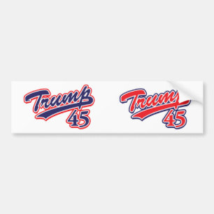 トランプ–45 – 青 バンパーステッカー