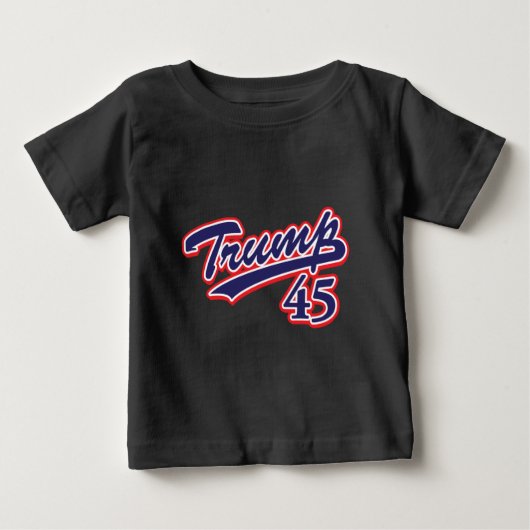 トランプ–45 – 青 ベビーTシャツ (正面)