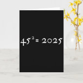 トランプ 45^2=2025 新年快楽 大統領就任式 カード (黄色い花)