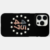 トランプ 45 47スター ビンテージ USA アメリカ国旗 Case-Mate iPhoneケース (裏面 (横))