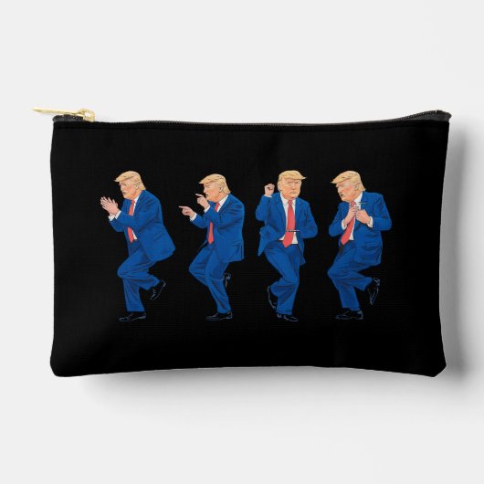 トランプ 45 47 おもしろ ダンス 踊り アメリカ 大統領 アクセサリーポーチ (正面)