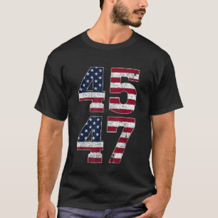 トランプ 45 47 アメリカを取り戻せ USA トランプ旗 2024 Tシャツ