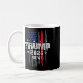 トランプ 45-47 メガ アメリカ国旗 2025 大統領選挙 コーヒーマグカップ (左)