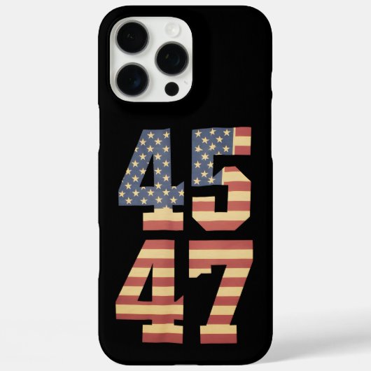 トランプ 45 47 ヴィンテージ アメリカ USA フラッグ Case-Mate iPhoneケース (裏面)