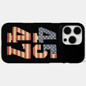 トランプ 45 47 ヴィンテージ アメリカ USA フラッグ Case-Mate iPhoneケース (裏面 (横))