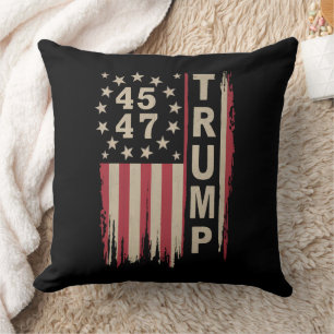 トランプ 45 47 ヴィンテージ レトロ アメリカ 米国 フラッグ クッション