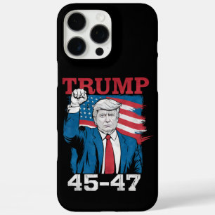 トランプ 45 47 ヴィンテージ レトロ アメリカ 米国 国旗 iPhone 16 PRO MAXケース