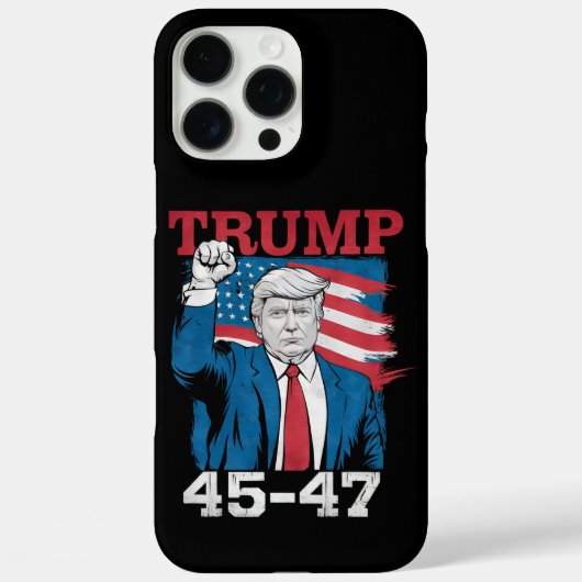トランプ 45 47 ヴィンテージ レトロ アメリカ 米国 国旗 Case-Mate iPhoneケース (裏面)