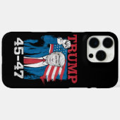 トランプ 45 47 ヴィンテージ レトロ アメリカ 米国 国旗 Case-Mate iPhoneケース (裏面 (横))