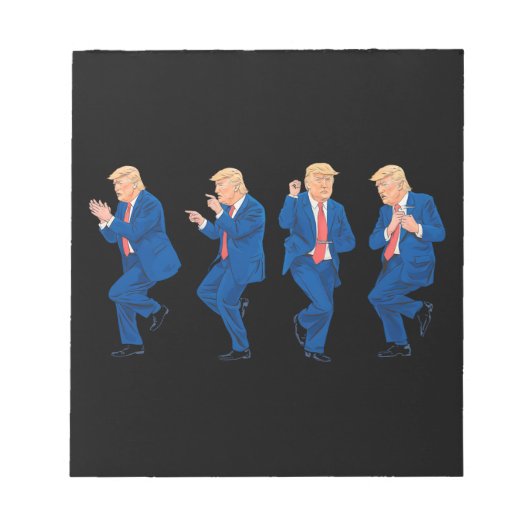トランプ 45 47 笑える ダンス 踊り アメリカ 大統領 ノートパッド (正面)