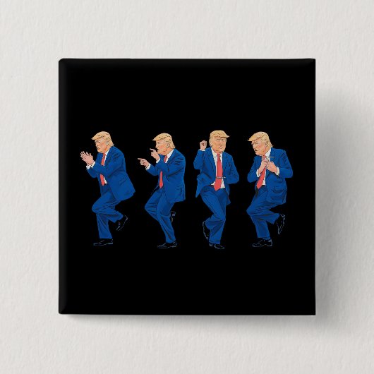 トランプ 45 47 笑える ダンス 踊り アメリカ 大統領 缶バッジ (正面)