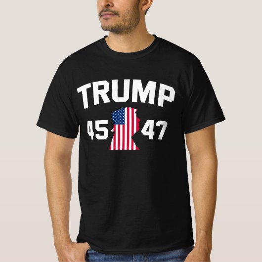 トランプ 45 47 2024 大統領 Tシャツ (正面)