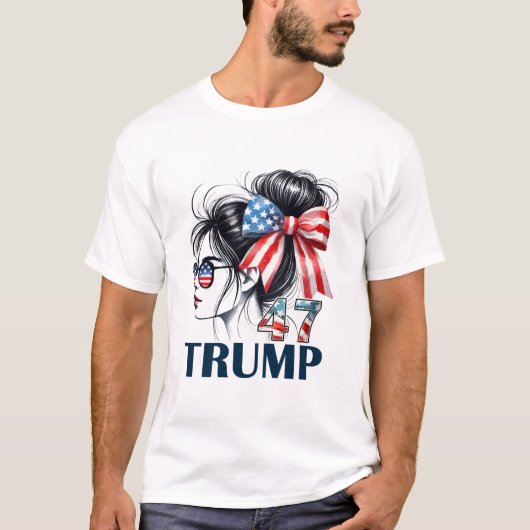 トランプ 47 トランプ 2024 年選挙 Tシャツ (正面)