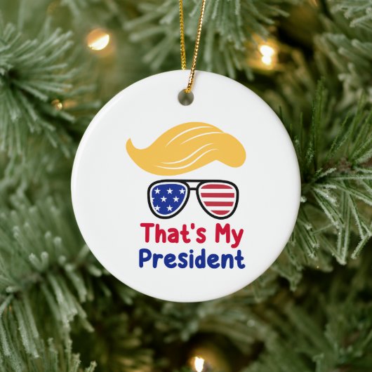 トランプ 47 - 私の大統領です セラミックオーナメント (ツリー)