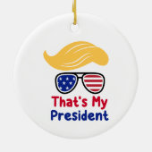 トランプ 47 - 私の大統領です セラミックオーナメント (裏面)