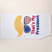 トランプ 47 - 私の大統領です  ビーチタオル (正面)