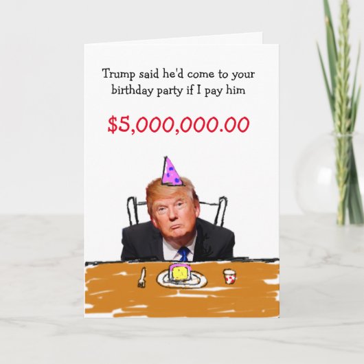 トランプ$5,000,000誕生日 シーズンカード (正面)
