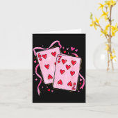 トランプ 6 7 ハート 67 六 七 ボウ バレン カード (黄色い花)