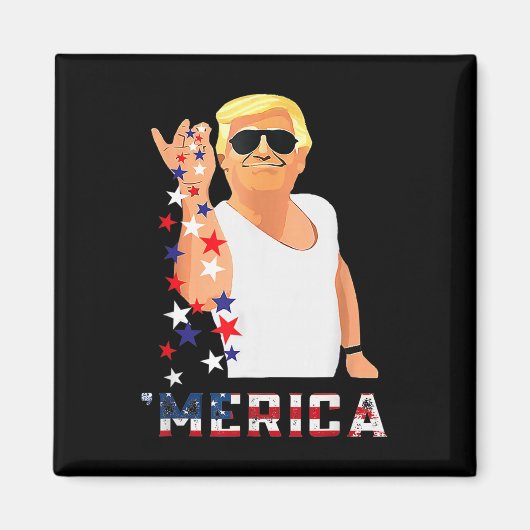 トランプ 7月4日  マグネット (正面)