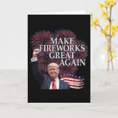 トランプ 7月4日 花火を再び偉大に 愛国 カード (黄色い花)